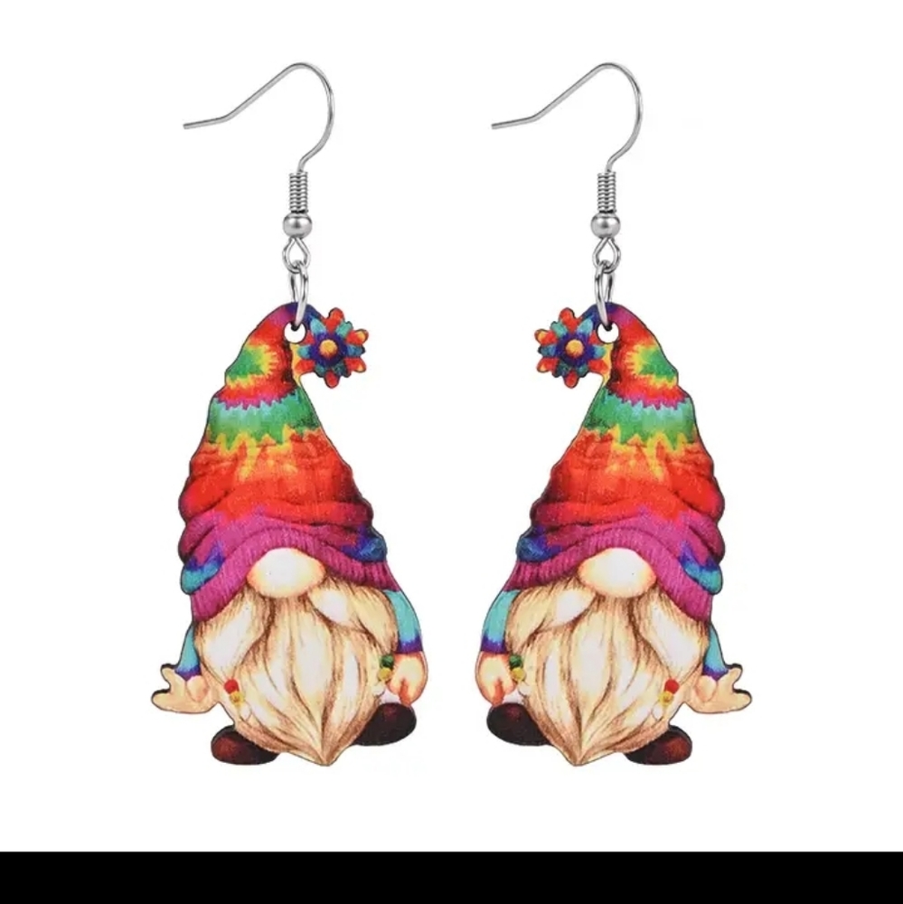 🛑3/$15 Festive Gnome Earrings
